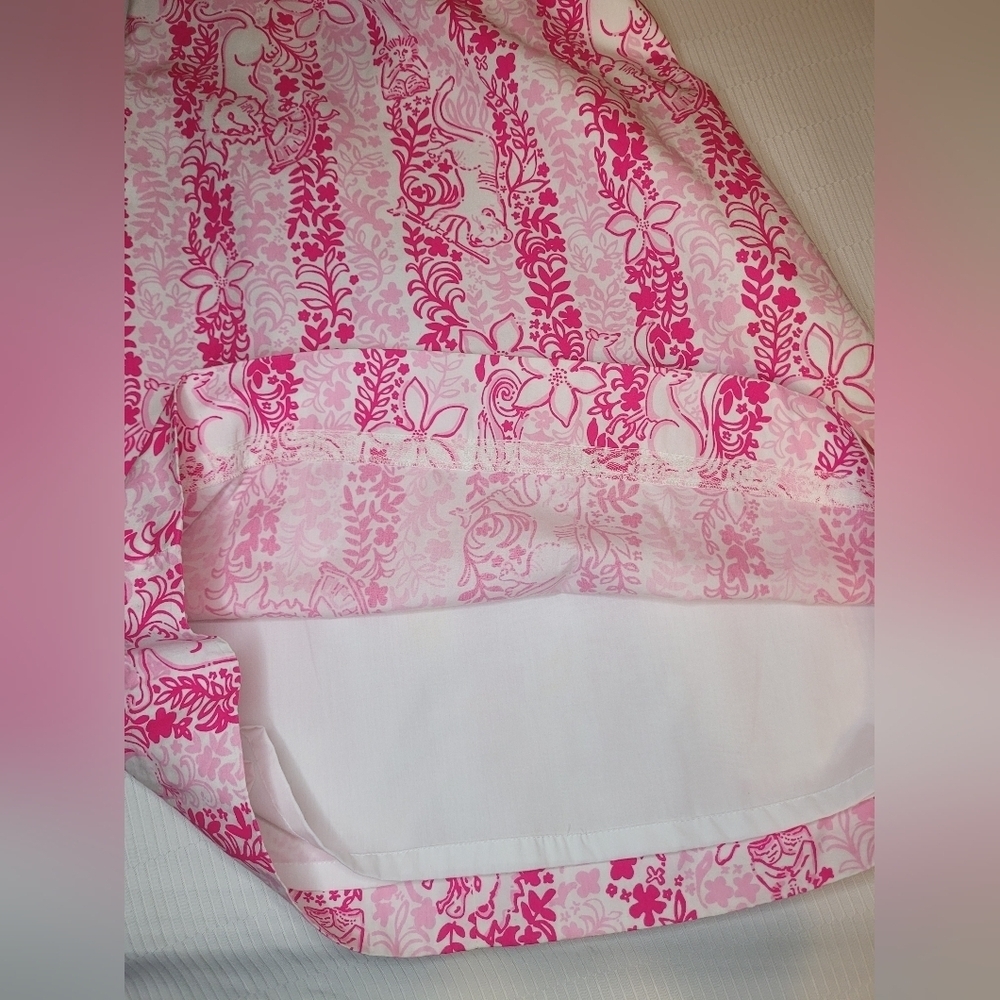 Lilly Pulitzer 100% Cotton Livie Pink Halter Top Dress sz 4 - Picture 8 of 15